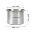 thumbnail image 4 of 4pcs Stainless Steel Cup Drink Holder Replacement Silver Tone for Marine Boats RVs, 4 of 6