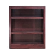 Concepts in Wood 3 Shelf Wood Bookcase, 36 inch Tall - Cherry Finish