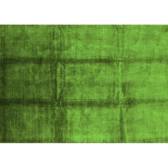 Ahgly Company Indoor Rectangle Oriental Green Industrial Area Rugs, 8' x 10'