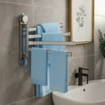 thumbnail image 5 of Suction Towel Rack for Bathroom – No Drill Wall Mounted Towel Holder, 4 Rotating Bars, Rustproof Aluminum, Space Saving, Shower Storage, Gun Gray, 5 of 5