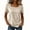 Beige1, variant on Women Square Neck Top Short Sleeve Ribbed Lightweight Knit Summer Shirts Basic Loose Casual Tees