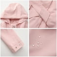 thumbnail image 7 of ameIAEA Womens Long Sleeve Hooded Jacket Windproof Waterproof Trench Coat Travel Hiking Overcoat with Belt, 7 of 7