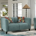 thumbnail image 2 of Roundhill Furniture Della Upholstered Stationary Loveseat, Blue, 2 of 10