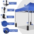 thumbnail image 6 of Ainfox 10x20 Heavy Duty Pop up Canopy Tent with Sidewalls and Weighted Sandbags, Outdoor Shade Instant Folding Event Gazebo with Wheeled Bag,Blue, 6 of 8