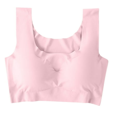 Juslio Minimizer Bras for Women Athletic Padded Comfortable Solid Vest Breasted Bra
