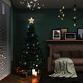 thumbnail image 4 of 9"Hollow Gold Star Christmas Tree Topper Rotating Magic Warm White StarProjector Xmas Tree Decoration, 4 of 6
