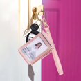 thumbnail image 4 of shiyou-Wallet, Womens Wallet Leather Keychain Wallet With Zipper Coin Pocket ID Window Wrist Strap Gift Box, Pink, Small, 4 of 4