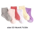thumbnail image 3 of Qarigey 6 piezas de medias para niños, calcetines tobilleros transpirables antideslizantes con buena elasticidad, estilo Simple, buena artesanía, ropa Medias chica mediana 12-14, 3 of 6