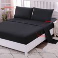 thumbnail image 3 of Bewildely Home Art Sábana Ajustable Funda de Cama Muticolor Protector de Cama Elástico para Colchón Juegos de cama negro volle Größe Bewildely HA5199-02B, 3 of 6