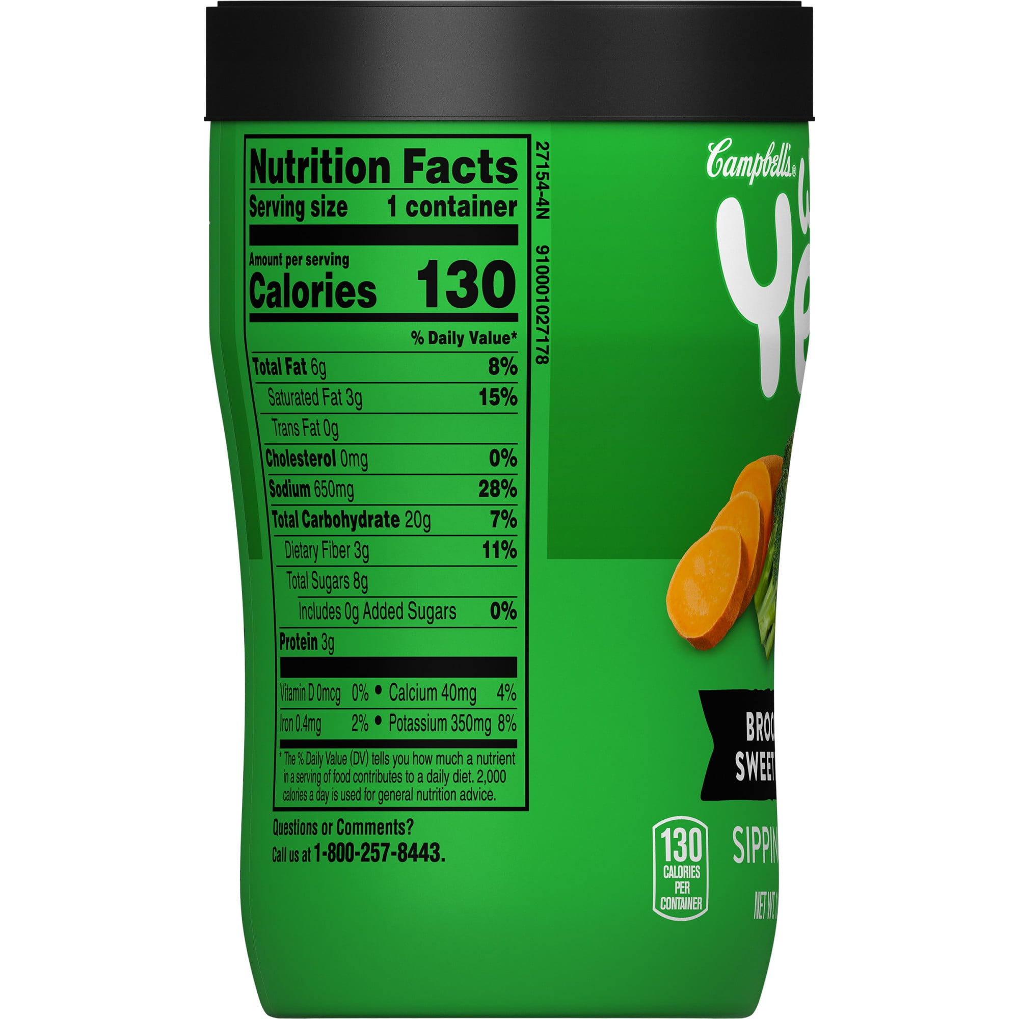 Campbell's Well Yes! Sipping Soup, Broccoli & Sweet Potato, 11.1 Ounce Cup