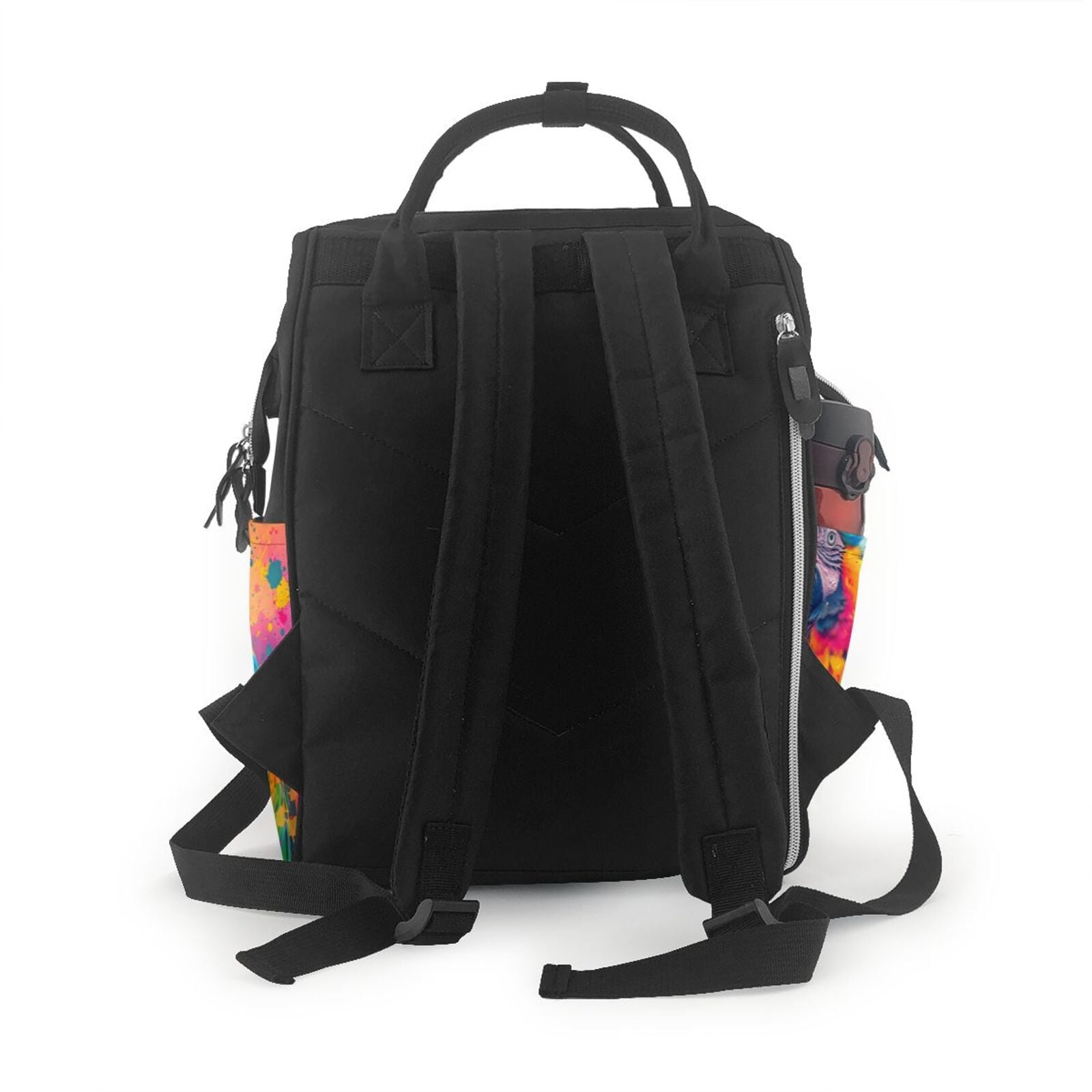 Fuzoiu Colorful Parrot Jungle Dream A Print Diaper Bag Backpack,Baby Essentials Travel Tote,Multi function Waterproof Diaper Bag, Travel Essentials Baby Bag - Unisex