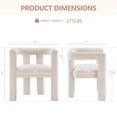 thumbnail image 3 of White  Plush Modern Barrel Chair, Upholstered Accent Armchair for Dining and Living Room, Comfy Boucle and Sherpa Options, 3 of 8