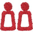 thumbnail image 1 of Miangastore 1 Pair Drop Earrings For Women Geometric Shape Alloy Red Enhancing Appearance Fashionable, 1 of 8