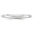 thumbnail image 6 of 10K White Gold 2.5mm Half Round Band Ring Size 7.5, 6 of 7