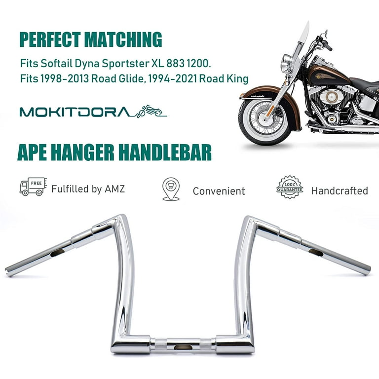 14 Inch Handlebar Rise Ape Hangers For Harley Sportster XL 883