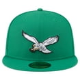 thumbnail image 2 of Men's New Era Kelly Green Philadelphia Eagles Super Bowl LIX Champions Historic Side Patch 59FIFTY Fitted Hat, 2 of 4