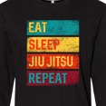 thumbnail image 4 of Inktastic Eat Sleep Jiu Jitsu Repeat Long Sleeve T-Shirt, 4 of 5