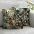 thumbnail image 3 of COMIO Brown Decorative Throw Pillow Covers Teal Pillow Cover Modern Geometry Abstract Art Decorative Pillows for Living Room Bedroom Sofa Couch Outdoor Pillow Covers, 3 of 5