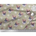 thumbnail image 2 of Soimoi Poly Georgette Fabric Boston Terrier Dog Print Fabric by The Yard 52 Inch Wide, 2 of 3