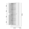 thumbnail image 2 of 71" Tall Pantry Cabinet with 4 Doors, Freestanding Larder & Kitchen Hutch Cabinet with Adjustable Shelves for Dining Room, White, 2 of 9