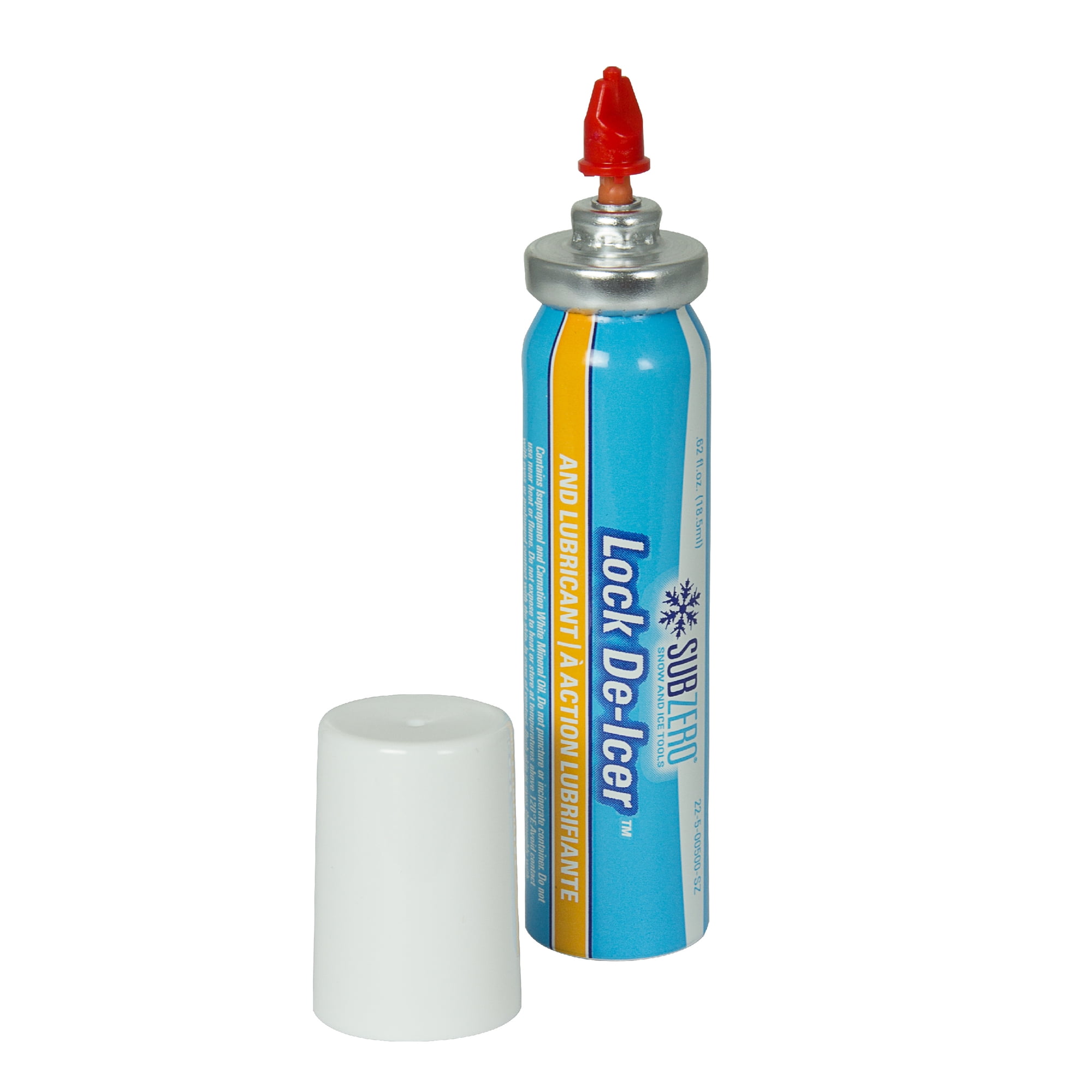 SubZero® Lock De-Icer™ for Snow and Ice 0.63 Fluid Ounce, Blue and White, 1 Pack, 22-5-00500-SZ20W