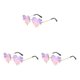 thumbnail image 3 of Guardurnaity Marco ligero Gafas de sol con estilo Hombres y mujeres Diseño de moda PC Gafas de sol Hombres Love Heart Gafas de sol C19 1 Type1 NO1, 3 of 6