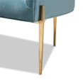 thumbnail image 3 of Baxton Studio Clarisse Chaise d'Appoint en Velours Bleu Clair Finition Or, 3 of 9