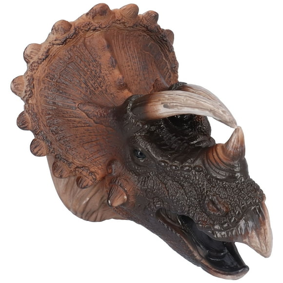Marioneta de mano Triceratops, marioneta de Triceratops, marionetas de mano con cabeza de dinosaurio no tóxicas de goma, marionetas de mano para niños, durabilidad mejorada
