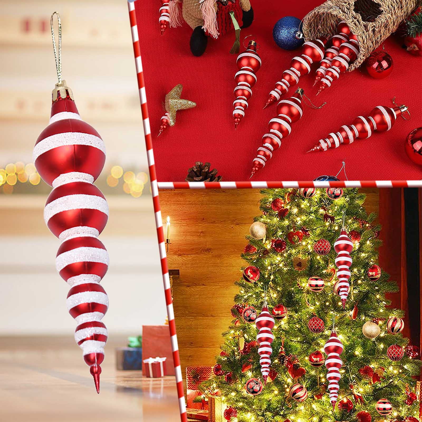 6pcs Christmas Tree Decor Shatterproof Gold Jingle Bells Ornament 