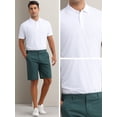 thumbnail image 4 of DARING DIVA Men's Solid Stretch Short Sleeve Slim Fit Golf Shirt S White, 4 of 6
