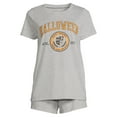 thumbnail image 5 of Grayson Social Women's and Women's Plus Sleep Halloween Short Sleeve Tee and Pajama Short Set, 2pc, 5 of 5
