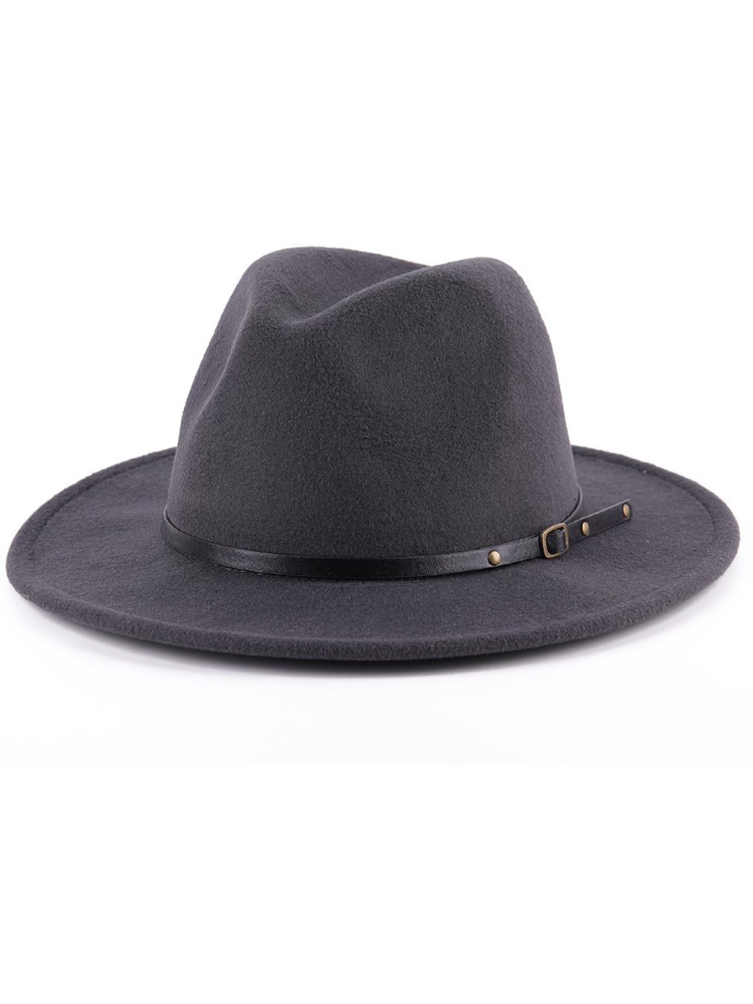 Men Bowler Derby Cowboy Gangster Cap Fedora Trilby Felt Jazz Hat Formal Cap 