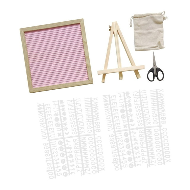 Tablero de letras de fieltro Tablero de mensajes intercambiable Tablón de anuncios rústico decorativo con Rosa
