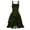 w93# Green407, variant on Women'S Casual Dress Sleeveless Solid Color Square Collar Side Lace Up Tie Empire Smocked Lace Trim Flowy Hem Summer A-Line Ruffles Tiered Asymmetrical Dresses,Green,XXXL