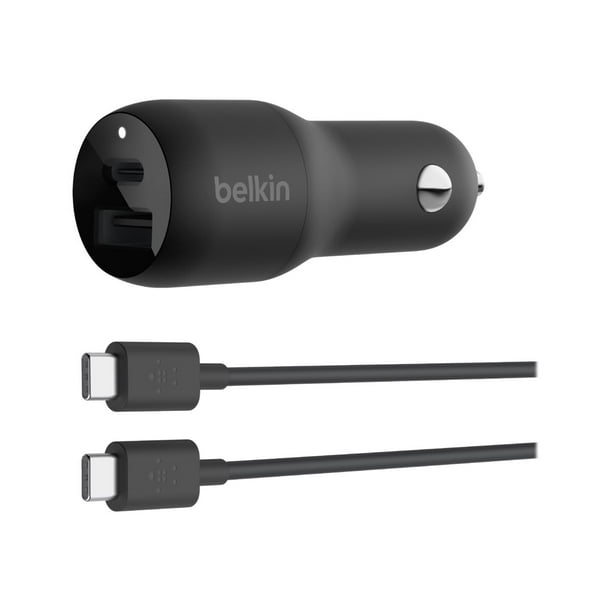 Belkin BoostCharge Car power adapter 37 Watt Fast Charge, PD 3.0 2 output connectors