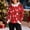 Red, variant on Antqov Christmas Shirts for Women, Xmas Print Crewneck Pullover Long Sleeve Faux Furry Collar Chunky Top, Winter Daily Soft Comfortable Casual Fashion Shirt