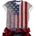 thumbnail image 3 of DDAPJ pyju Summer Tops for Women Independence Day Patriotic Shirt Short Sleeve 4th of July T-Shirts USA Flag Festival Clothing Holiday Sales Multicolor S, 3 of 5