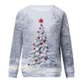 thumbnail image 5 of ‌FDGIU Women's Christmas Sweatshirt 2025 – Fleece Lined Pullover, Merry & Bright Holiday Top, 5 of 5