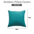 thumbnail image 4 of CJC Outdoor Throw Pillow Covers Waterproof Pack of 4 Square Cushion Cases for Patio, Couch, Tent, Garden, Beach and Sofa, 18" x 18", 4 of 9