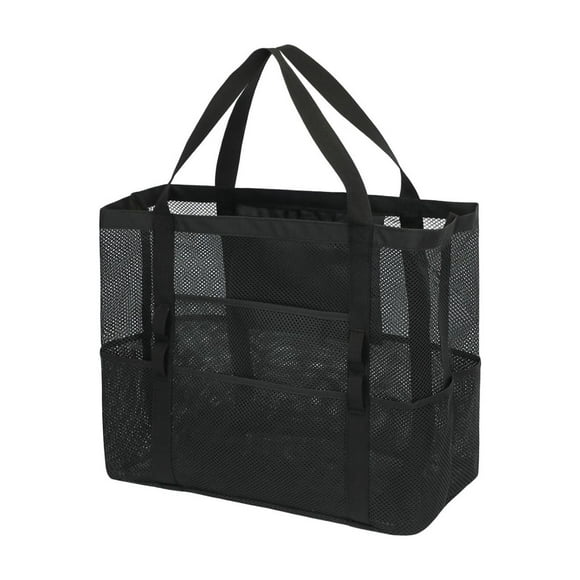 Sac de Plage en Maille pour le Rangement du Textile de Maison, Sac Fourre-Tout Surdimensionné pour la Croisière et la Natation avec Poche Zippée - Mélange Durable de Polyester et Nylon pour Espaces Extérieurs et Rangement