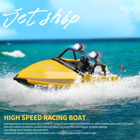 Speed WLtoys WL917 RC Boat 2.4GHz Remote Control Boats RC Jet Boat 16km/h RC Boat Gift for Kids Adults Boys Storage Bag Package