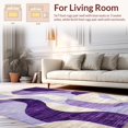 thumbnail image 2 of ODIKA 8'x10' Machine Washable Non-Slip Area Rug, Opulent Aubergine Swirls An Abstract Statement High Traffic Rug, Purple, 275292, 2 of 7
