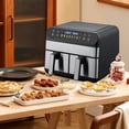thumbnail image 7 of RJFKSN 9.5Qt Dual Basket Air Fryer, 2 Independent Large Zones Digital Airfryer Oven with Smart Finish & Match Cook, 8-in-1 Cooking Presets, Non-Stick Touch Screen Double Air Fryer, Black, 7 of 7