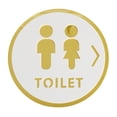 thumbnail image 1 of Señal de baño de 7,8 pulgadas, señal de identificación de baño acrílica, decoración de señalización de puerta redonda para oficina de negocios, Estilo D, 1 of 8