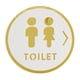 thumbnail image 1 of Señal de baño de 7,8 pulgadas, señal de identificación de baño acrílica, decoración de señalización de puerta redonda para oficina de negocios, Estilo D, 1 of 8