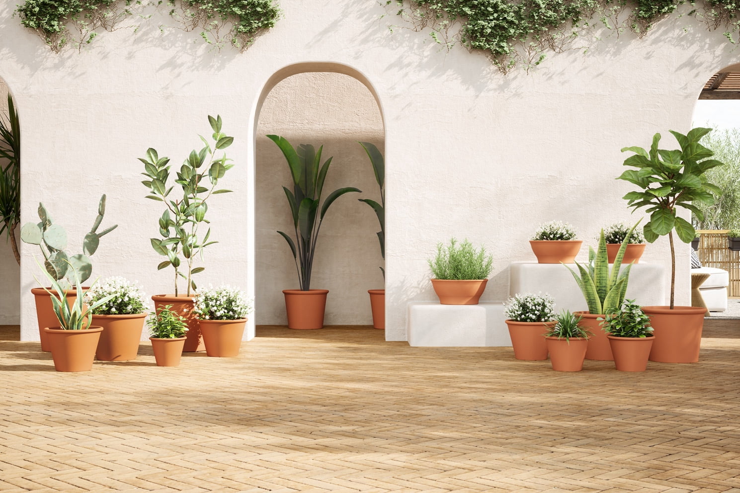 Artevasi 2 inch Round Terracotta Clay Flower Pot With Drainage Hole for Indoor and Outdoor Use