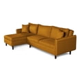 thumbnail image 3 of Sofá Cama Modular Reversible de Lino Mostaza Beehive Memory Foam Modelo Analia Makora, 3 of 8