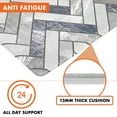 thumbnail image 4 of OPUX Anti Fatigue Kitchen Floor Mat, Reversible Cushioned Memory Foam Kitchen Rug Pad, Waterproof Non-Slip Padded Comfort Standing Mat Laundry Home, 32x17 (Buffalo Check Black White Herringbone), 4 of 6