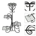 thumbnail image 5 of Flower Pot Holder, 4 Potted Square Flower Metal Shelves Plant Pot Stand Decoration Black, 5 of 8