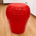 thumbnail image 2 of 12.8" Strawberry Resin Stool,Decorative Fruit Side Table,Indoor Outdoor Garden Seat,Plant Stand,Multi-Purpose Innovative Garden Furniture,Red, 2 of 8